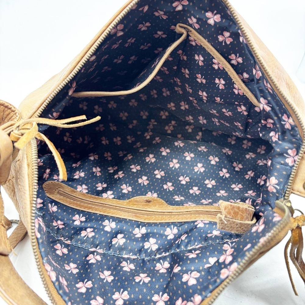 Lucky Brand Brown Leather Hobo Shoulder Bag Purse Women Adjustable Strap - Picture 8 of 12